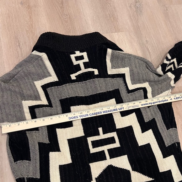 Ralph Lauren Blue Label L Open Face Cardigan AZTEC Western Cashmere/Silk/Wool - Picture 6 of 7